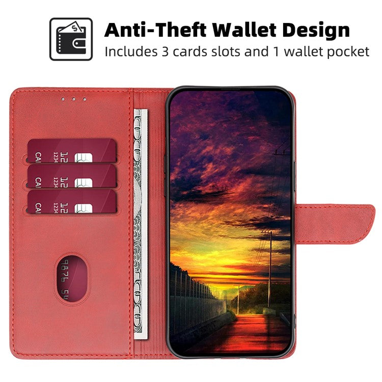 Wallet Phone Case for Huawei nova 11 Pro / nova 11 Ultra , PU Leather Calf Texture Stand Flip Cover - Red