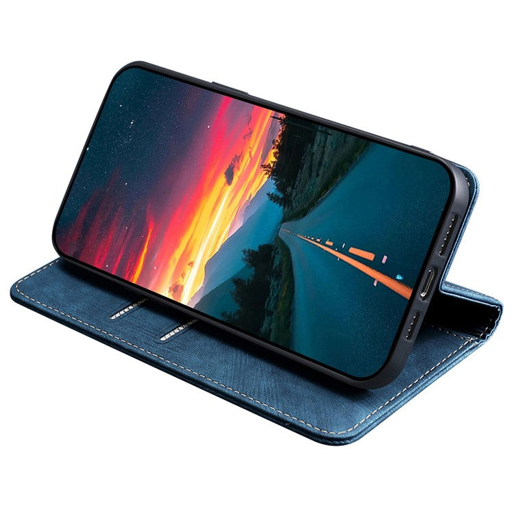 RFID Blocking Wallet Case for Huawei nova 11 Pro / nova 11 Ultra PU Leather Stand Mobile Phone Cover - Blue