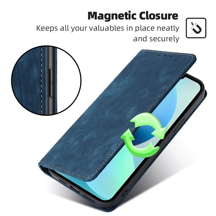 RFID Blocking Wallet Case for Huawei nova 11 Pro / nova 11 Ultra PU Leather Stand Mobile Phone Cover - Blue