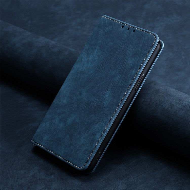 RFID Blocking Wallet Case for Huawei nova 11 Pro / nova 11 Ultra PU Leather Stand Mobile Phone Cover - Blue