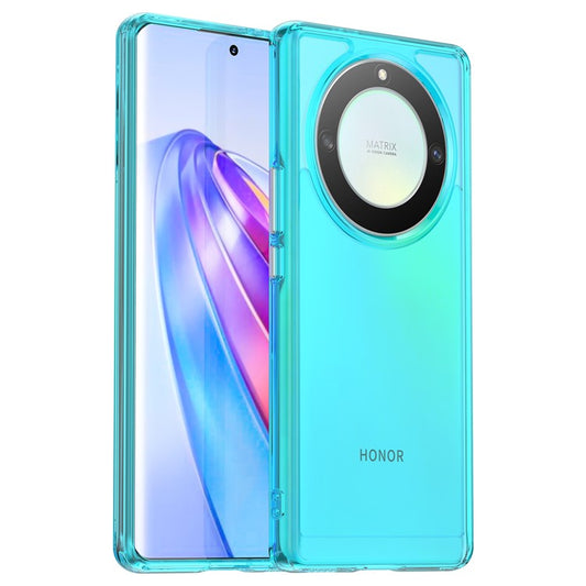 Candy Series Phone Cover for Honor Magic5 Lite 5G / X40 5G / X9a 5G , Soft TPU Cell Phone Case - Transparent Blue
