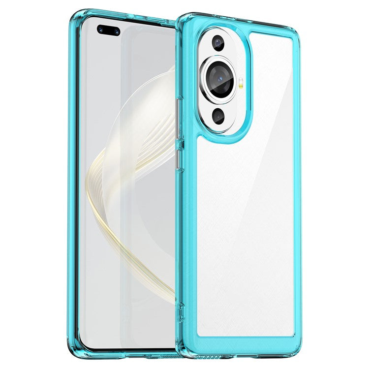 For Huawei nova 11 Pro / nova 11 Ultra Transparent Phone Case TPU+Acrylic Smartphone Cover - Transparent Blue