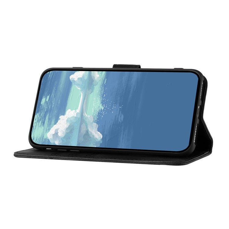 YX0040 For Xiaomi Redmi Note 11 4G (Qualcomm) /  Note 11S 4G Phone Leather Case Imprinted Pattern Wallet Stand Cover - Black