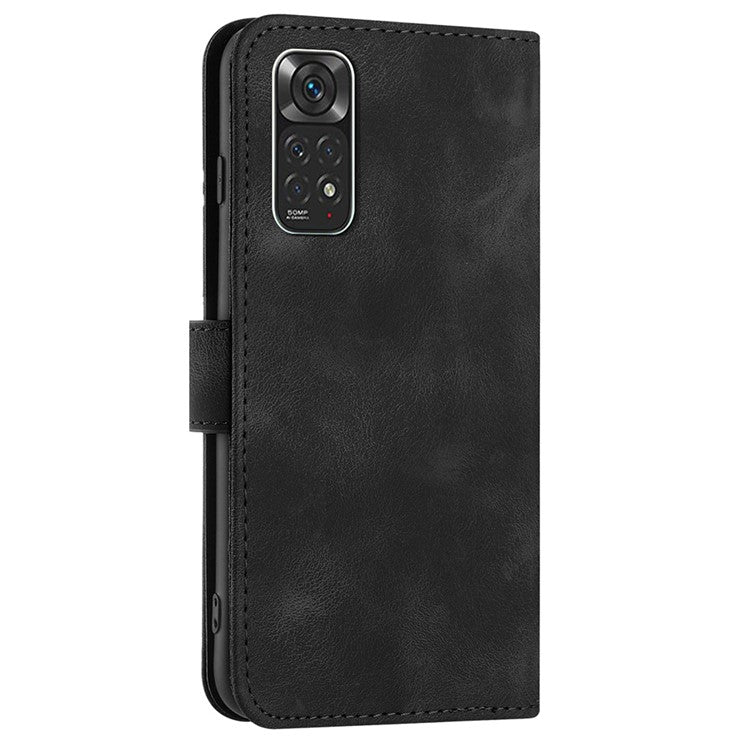 YX0040 For Xiaomi Redmi Note 11 4G (Qualcomm) /  Note 11S 4G Phone Leather Case Imprinted Pattern Wallet Stand Cover - Black