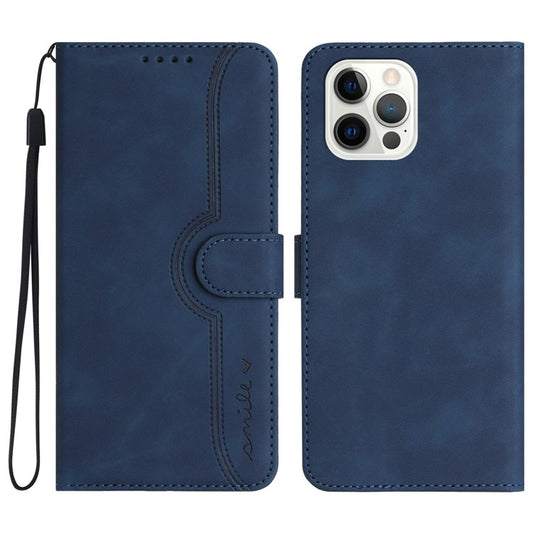 YX003 For iPhone 14 Pro Max PU Leather Wallet Phone Case Folding Stand Imprinted Cover - Sapphire