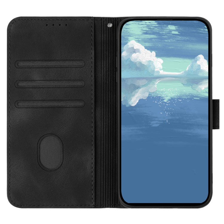 YX0040 For Samsung Galaxy A53 5G Phone Stand Case Imprinted Pattern PU Leather Cover Wallet - Black