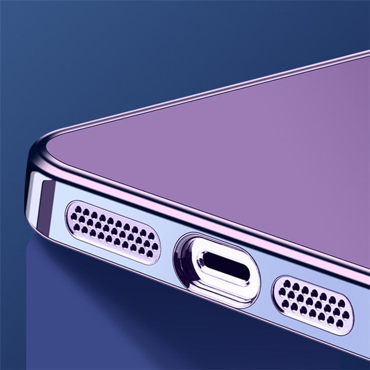 VOERO For iPhone 14 Pro Max Magnetic Phone Case Anti-Wear Glass Camera Film Protection Cover Kickstand Electroplating TPU Shell - Blue