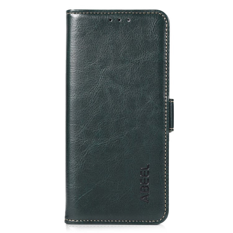 ABEEL Wallet Case for Honor X9a 5G / X40 5G / Magic5 Lite 5G , PU Leather Crazy Horse Texture Stand Phone Cover - Green