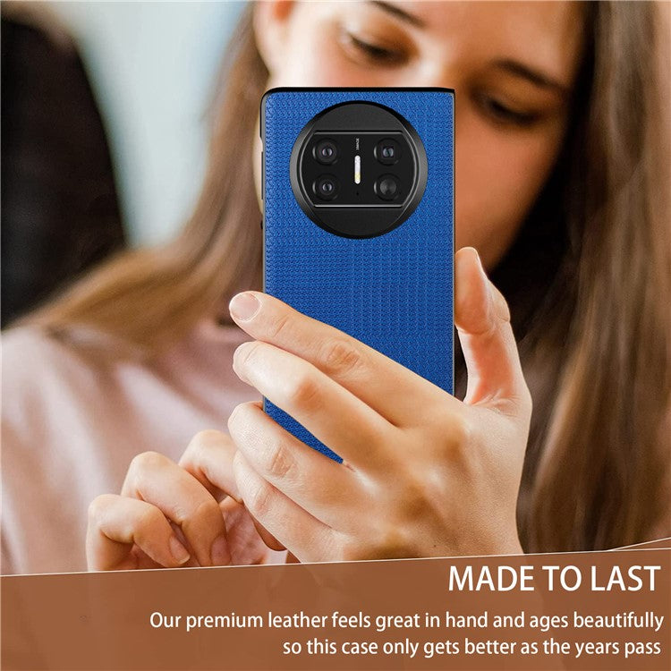 VILI TH Series For Huawei Mate X3 5G Shockproof Case PU Leather Coated PC+TPU Cellphone Cover - Blue