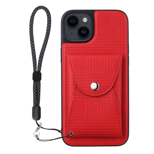 VILI TH Pouch Series For iPhone 14 Detachable Magnetic Wallet Case PC+TPU+PU Leather Phone Cover - Red