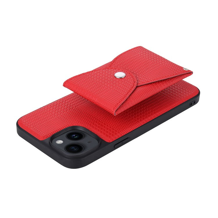VILI TH Pouch Series For iPhone 14 Detachable Magnetic Wallet Case PC+TPU+PU Leather Phone Cover - Red