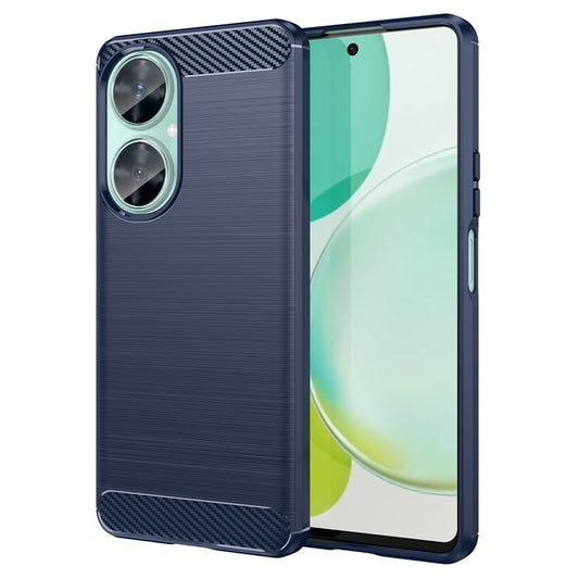 For Huawei nova 11i / Enjoy 60 Pro / Maimang 20 Brushed TPU Case Carbon Fiber Texture Phone Cover - Blue