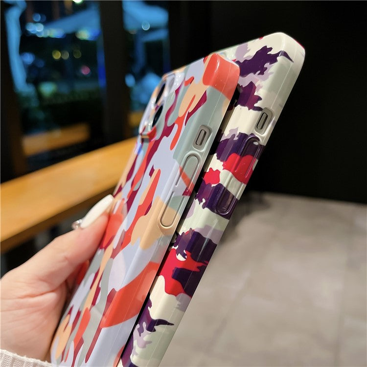 For iPhone 14 Hard PC Back Cover Camouflage Pattern Printing Protective Phone Case - Style C