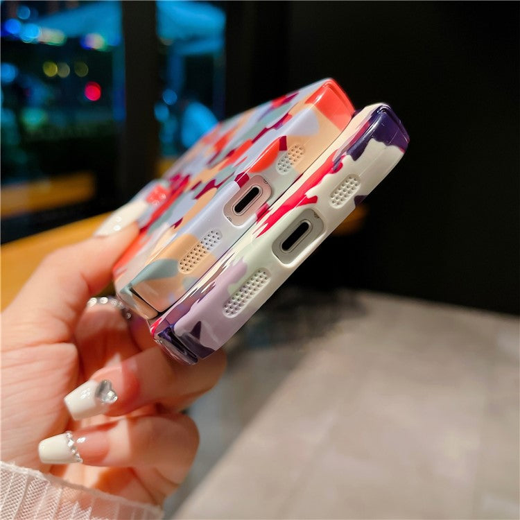 For iPhone 14 Hard PC Back Cover Camouflage Pattern Printing Protective Phone Case - Style C