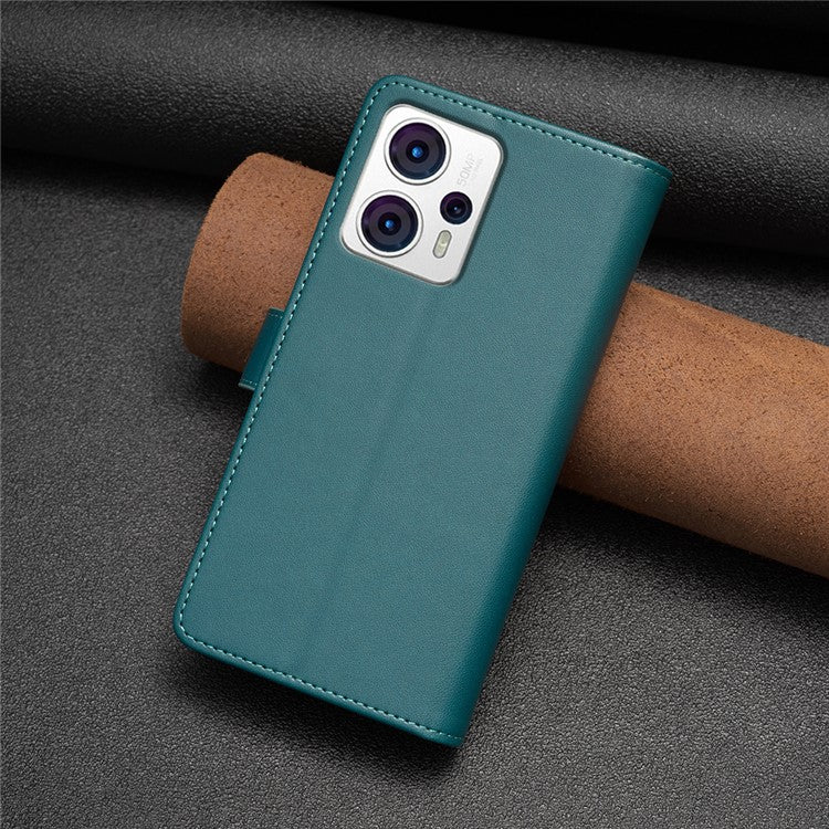 BF Style-19 for Motorola Moto G13 4G / G23 4G / G53 5G PU Leather Cell Phone Cover Wallet Stand Zipper Pocket Phone Case - Green