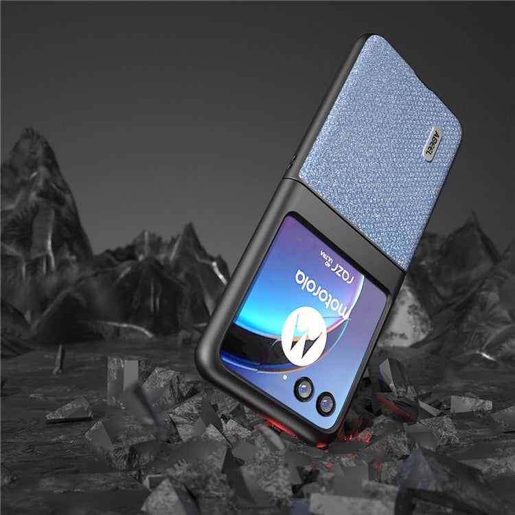 ABEEL For Motorola Razr 40 Ultra 5G Rhinestone Texture Phone Case PU Leather + PC Anti-scratch Phone Cover - Blue