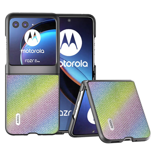 ABEEL For Motorola Razr 40 Ultra 5G Rhinestone Texture Phone Case PU Leather + PC Anti-scratch Phone Cover - Multi-color