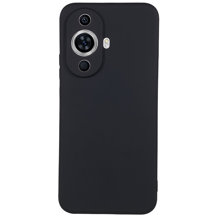 For Huawei nova 11 / nova 12s 4G / nova 12 Lite 4G Fiber Lining Phone Case Candy Color Rubberized TPU Back Cover - Black