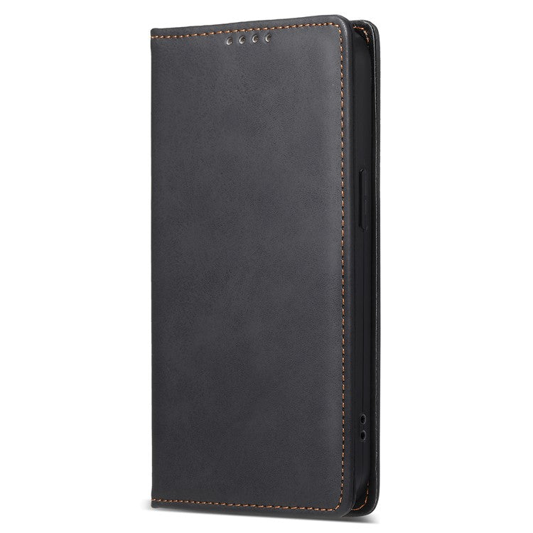 DF-05 For iPhone 14 Pro Leather Phone Case Protector Cover RFID Blocking Wallet Stand Shell - Black