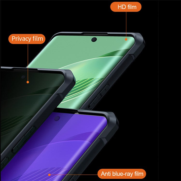 XUNDD Anti-scratch Phone Case for Huawei nova 11 / nova 12s 4G / nova 12 Lite 4G , Acrylic+TPU Protective Phone Cover - Black / Laser Texture