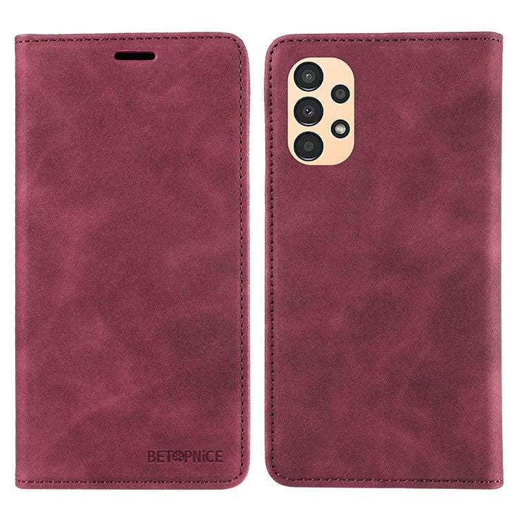 BETOPNICE 003 Samsung Galaxy A13 4G / A13 5G / A04s 4G / M13 5G / A04 4G Phone Case Wallet RFID Blocking Cover - Red