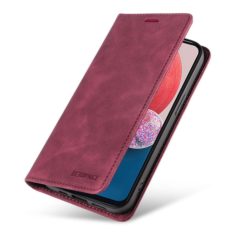 BETOPNICE 003 Samsung Galaxy A13 4G / A13 5G / A04s 4G / M13 5G / A04 4G Phone Case Wallet RFID Blocking Cover - Red