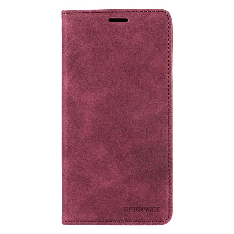 BETOPNICE 003 Shockproof Wallet Case For iPhone 14 Pro RFID Blocking PU Leather Stand Phone Cover - Red