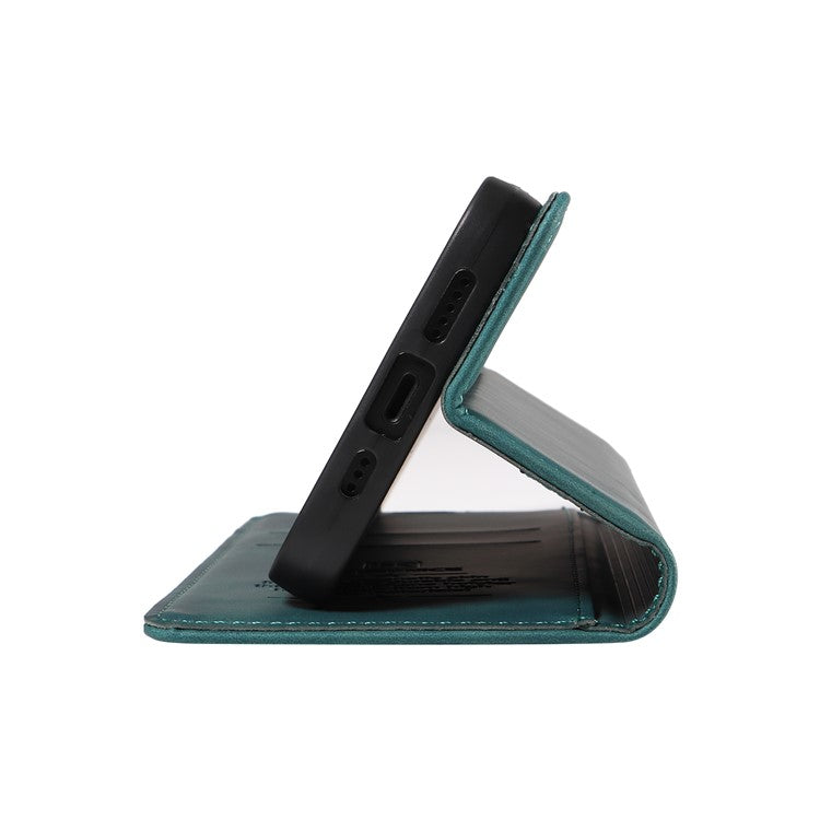 BETOPNICE 003 RFID Blocking Stand Case For iPhone 14 Plus , TPU + PU Leather Stand Cover Wallet - Green