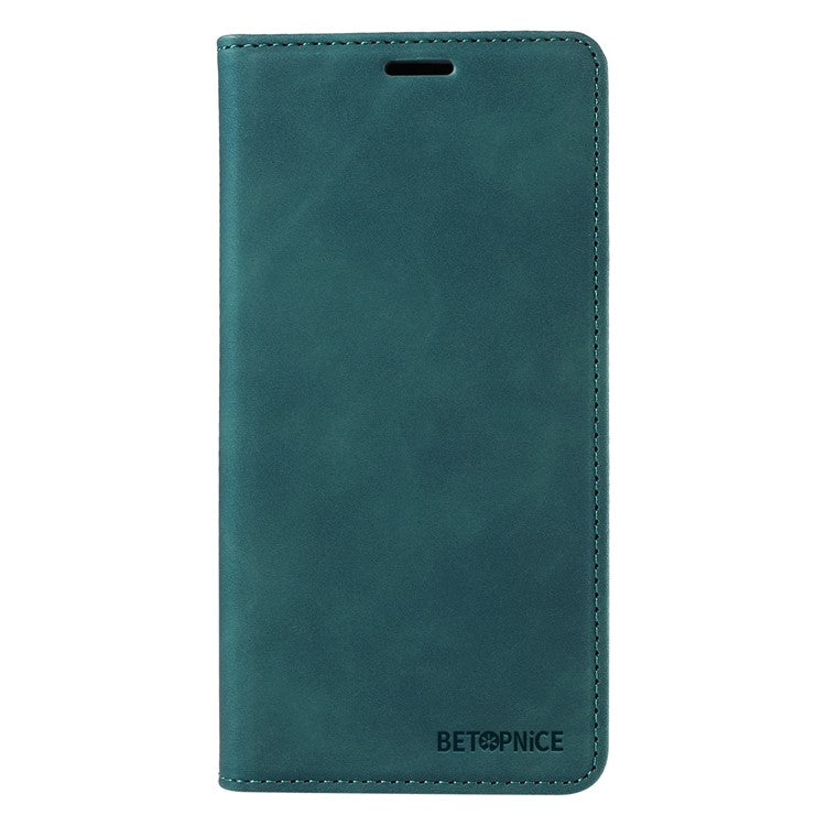 BETOPNICE 003 RFID Blocking Stand Case For iPhone 14 Plus , TPU + PU Leather Stand Cover Wallet - Green