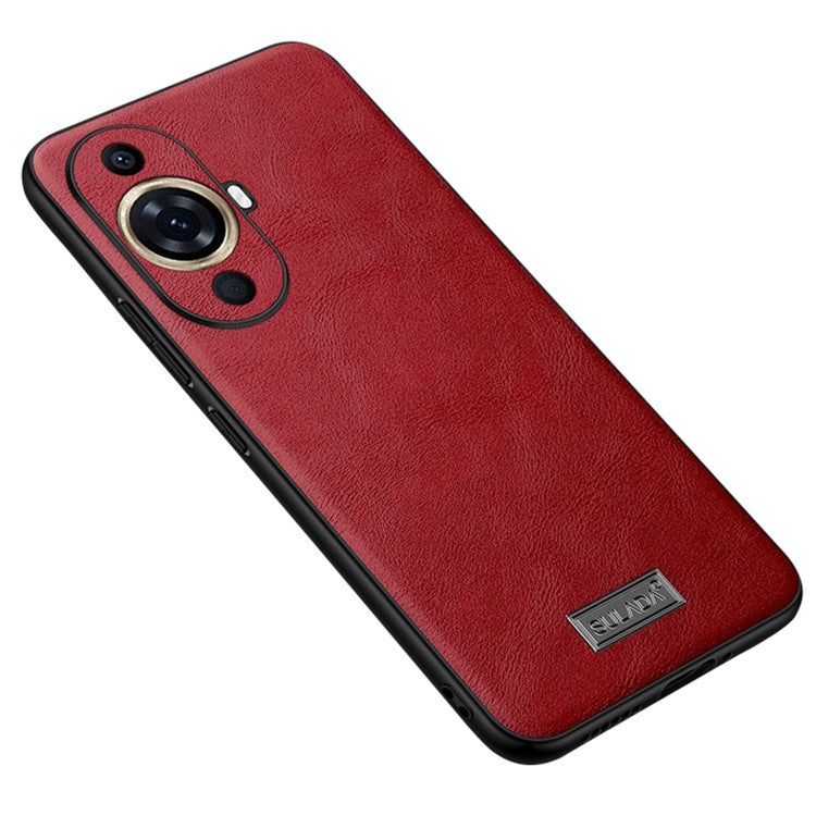 SULADA For Huawei nova 11 Pro / nova 11 Ultra PU Leather Coated TPU+PC Anti-fall Phone Case Scratch-resistant Cover - Red