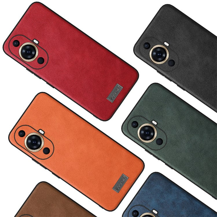 SULADA For Huawei nova 11 Pro / nova 11 Ultra PU Leather Coated TPU+PC Anti-fall Phone Case Scratch-resistant Cover - Red
