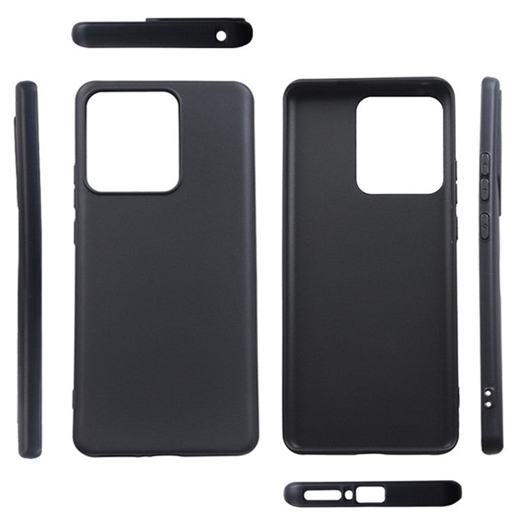 TPU Phone Case for Motorola Edge 40 5G Shockproof Slim Case Anti-Drop Cell Phone Glossy Cover - Black