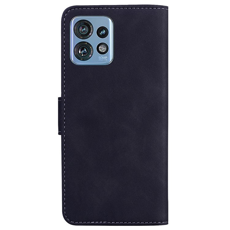 Stand Case for Motorola Edge 40 Pro 5G / Moto X40 5G / Edge+ (2023) , Solid Color PU Leather Wallet Phone Cover - Black
