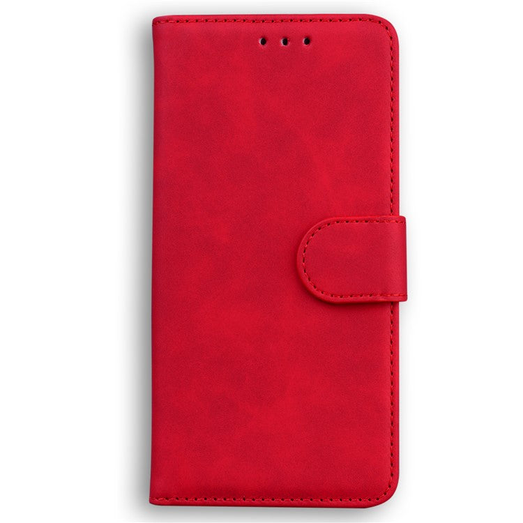 Stand Case for Motorola Edge 40 Pro 5G / Moto X40 5G / Edge+ (2023) , Solid Color PU Leather Wallet Phone Cover - Red