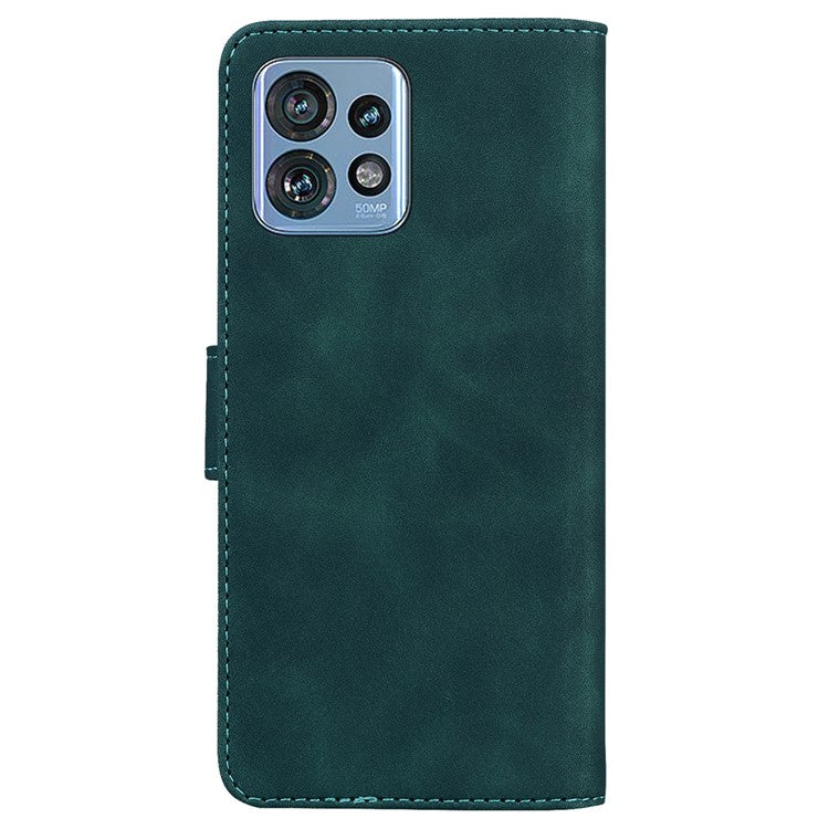 Stand Case for Motorola Edge 40 Pro 5G / Moto X40 5G / Edge+ (2023) , Solid Color PU Leather Wallet Phone Cover - Green