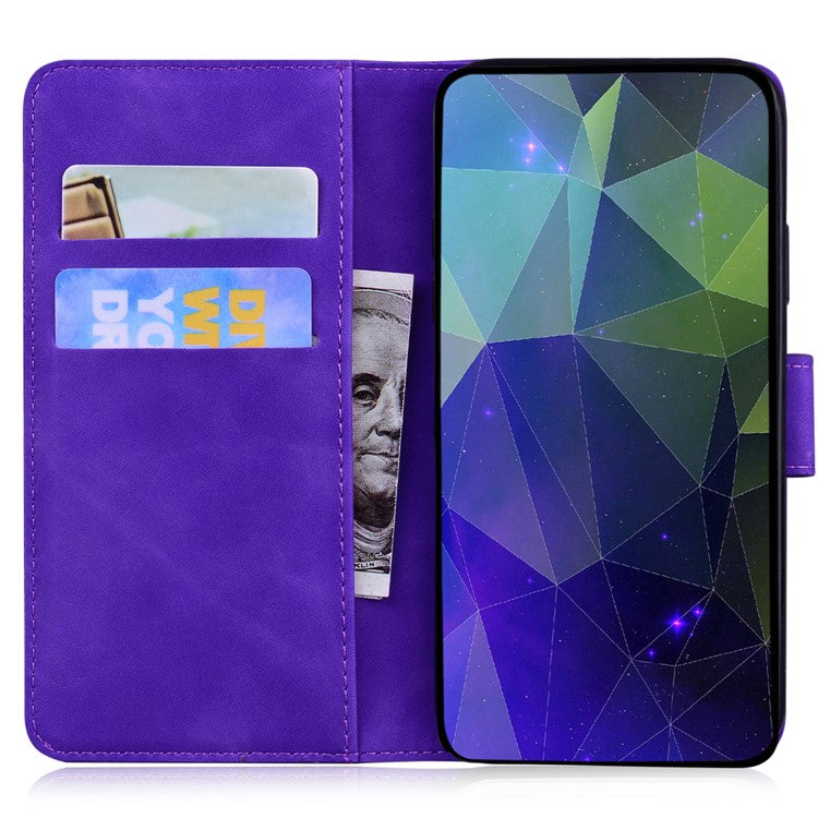Stand Case for Motorola Edge 40 Pro 5G / Moto X40 5G / Edge+ (2023) , Solid Color PU Leather Wallet Phone Cover - Purple