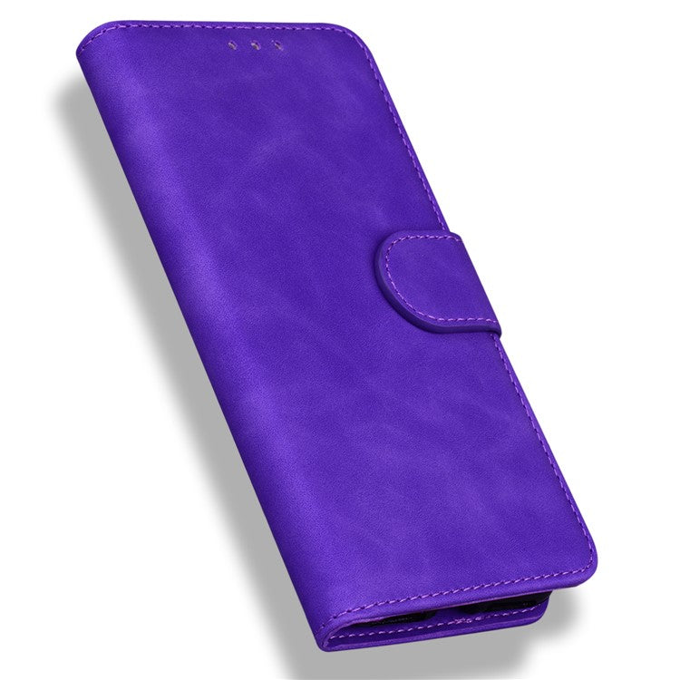 Stand Case for Motorola Edge 40 Pro 5G / Moto X40 5G / Edge+ (2023) , Solid Color PU Leather Wallet Phone Cover - Purple