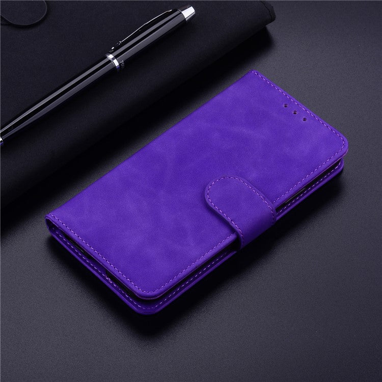 Stand Case for Motorola Edge 40 Pro 5G / Moto X40 5G / Edge+ (2023) , Solid Color PU Leather Wallet Phone Cover - Purple