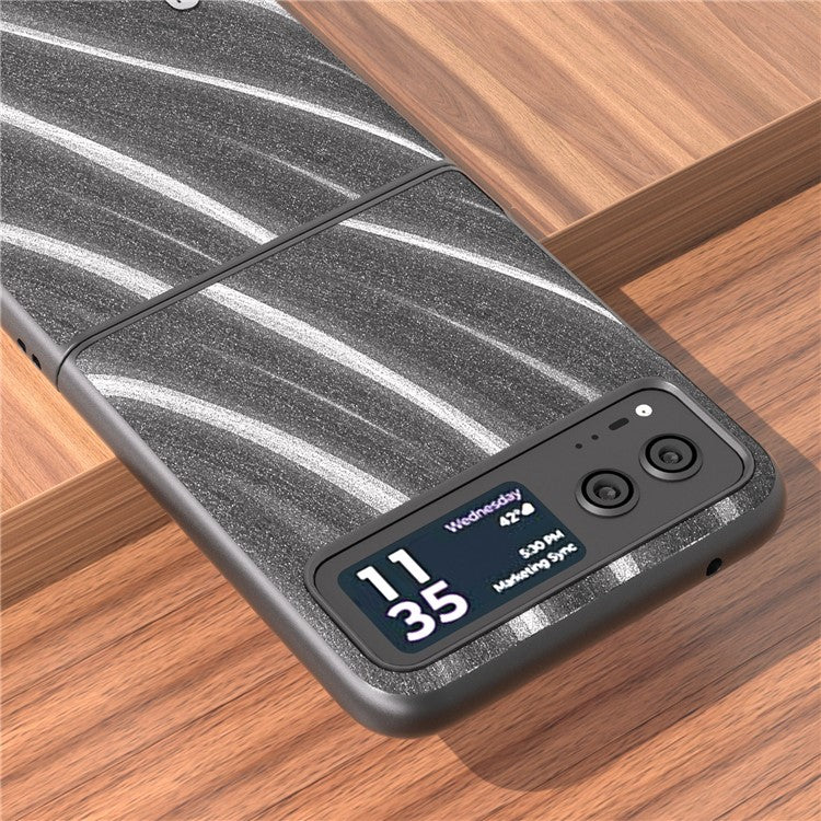 ABEEL Milky Way Series for Motorola Razr 40 5G Protective Phone Case PU Leather Coated PC Cover - Grey