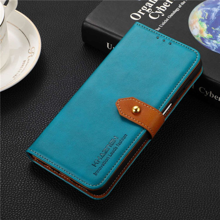 KHAZNEH For Huawei nova 11i / Enjoy 60 Pro / Maimang 20 Cowhide Texture Leather Case Wallet Stand Phone Cover - Blue