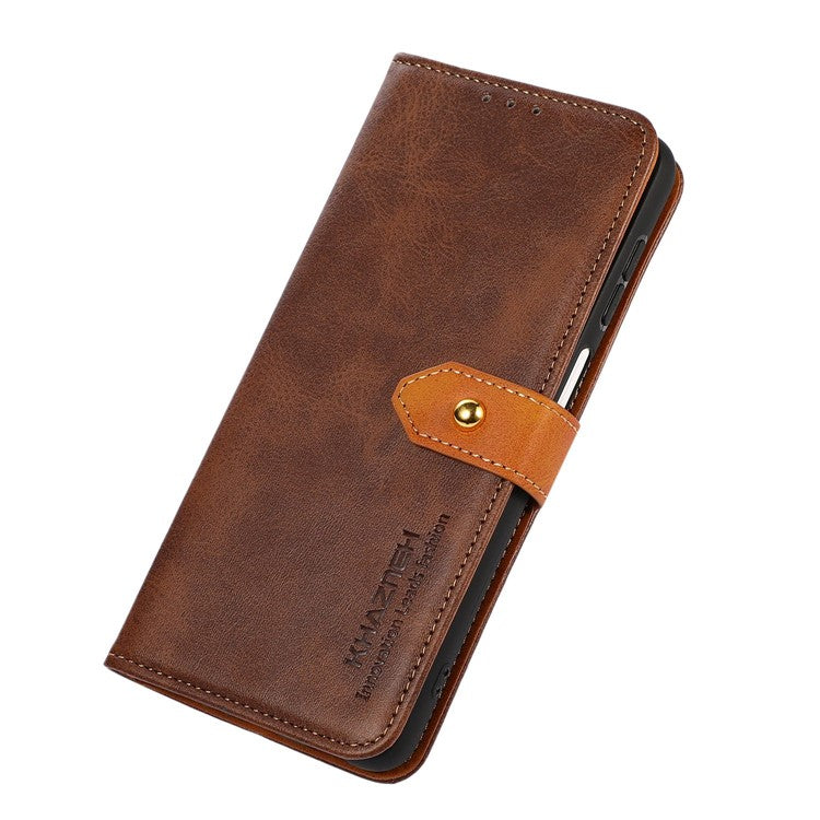KHAZNEH For Huawei nova 11i / Enjoy 60 Pro / Maimang 20 Cowhide Texture Leather Case Wallet Stand Phone Cover - Brown