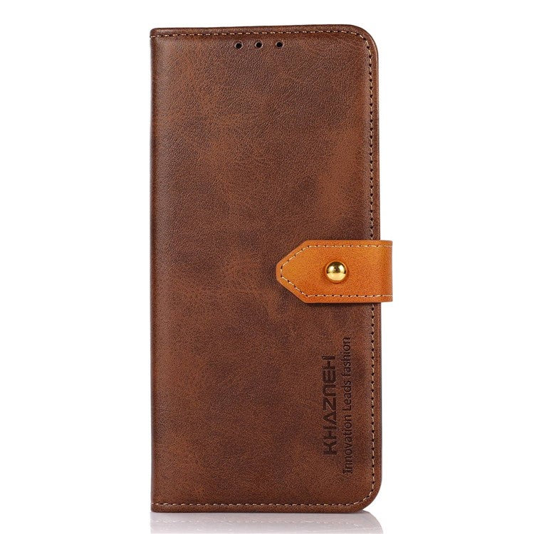 KHAZNEH For Huawei nova 11i / Enjoy 60 Pro / Maimang 20 Cowhide Texture Leather Case Wallet Stand Phone Cover - Brown
