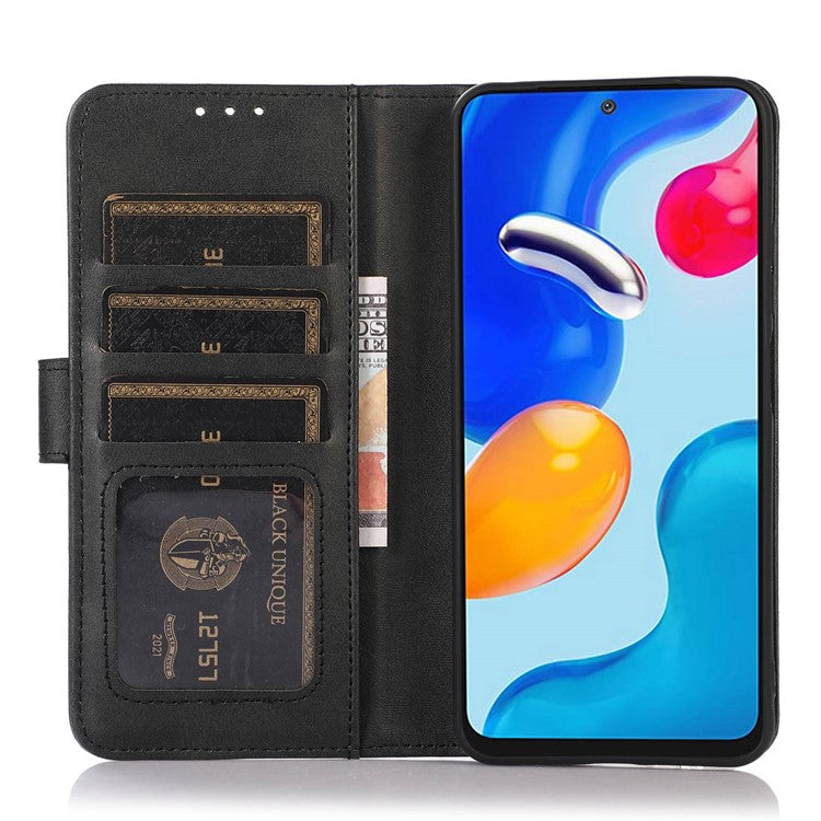 For Huawei nova 11 Pro / nova 11 Ultra Cowhide Texture Phone Wallet Case PU Leather Phone Stand Cover - Black