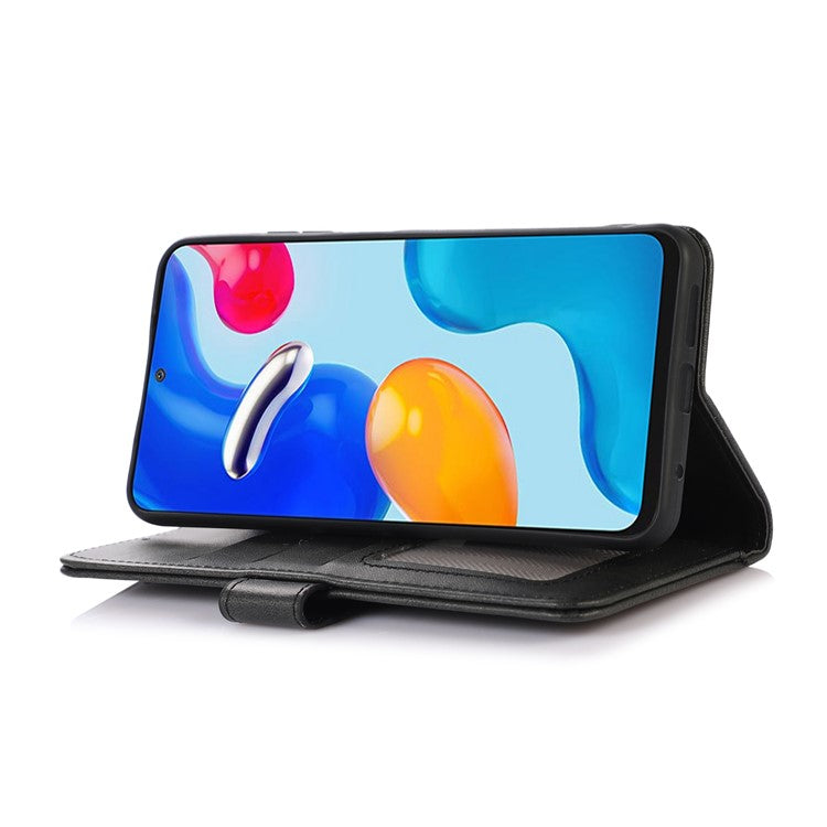 For Huawei nova 11 Pro / nova 11 Ultra Cowhide Texture Phone Wallet Case PU Leather Phone Stand Cover - Black