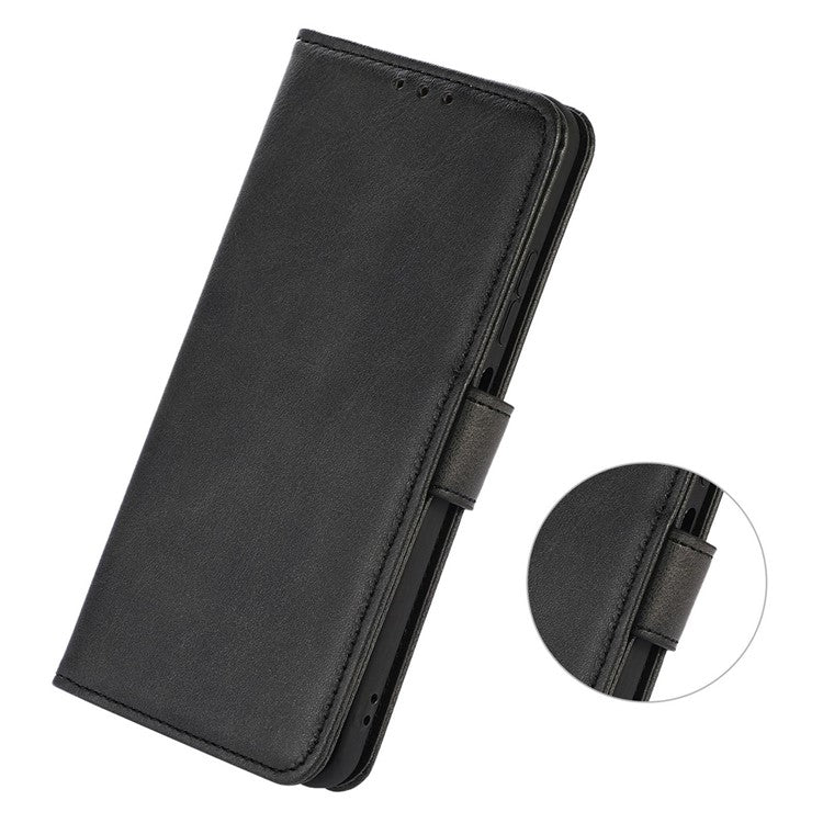 For Huawei nova 11 Pro / nova 11 Ultra Cowhide Texture Phone Wallet Case PU Leather Phone Stand Cover - Black
