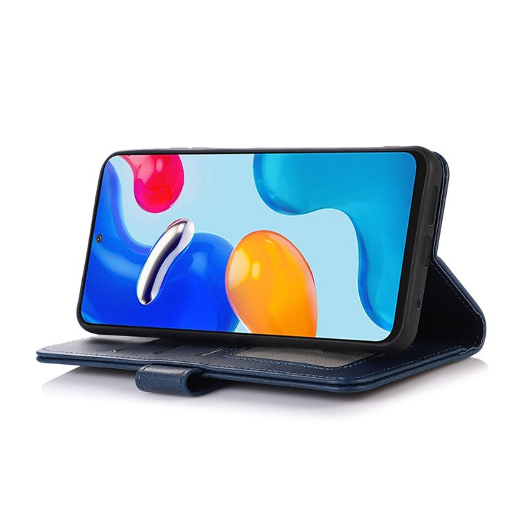 For Huawei nova 11 Pro / nova 11 Ultra Cowhide Texture Phone Wallet Case PU Leather Phone Stand Cover - Blue