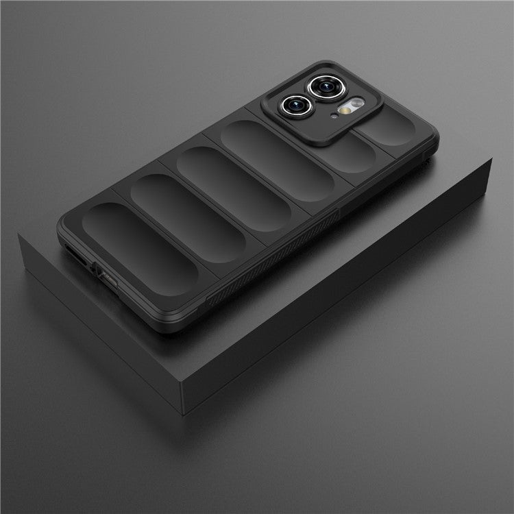 TPU Phone Case for Motorola Edge 40 5G Shockproof Rugged Phone Cover - Black