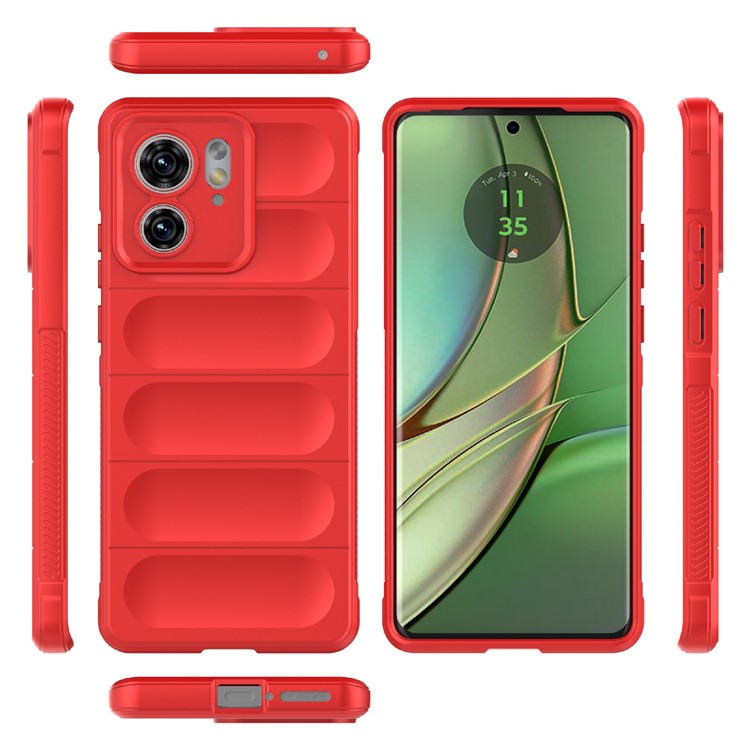 TPU Phone Case for Motorola Edge 40 5G Shockproof Rugged Phone Cover - Red