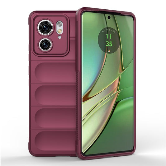 TPU Phone Case for Motorola Edge 40 5G Shockproof Rugged Phone Cover - Wine Red