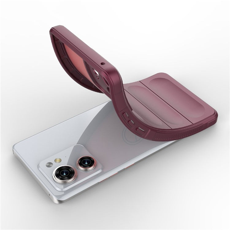 TPU Phone Case for Motorola Edge 40 5G Shockproof Rugged Phone Cover - Wine Red